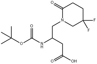 (S)-3-((tert-Butoxycarbonyl)amino)-4-(5,5-difluor-2-oxopiperidin-1-yl)butansäure