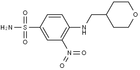 3-Nitro-4-(((tetrahydro-2H-pyran-4-yl)methyl)amino)-benzolsulfonamid