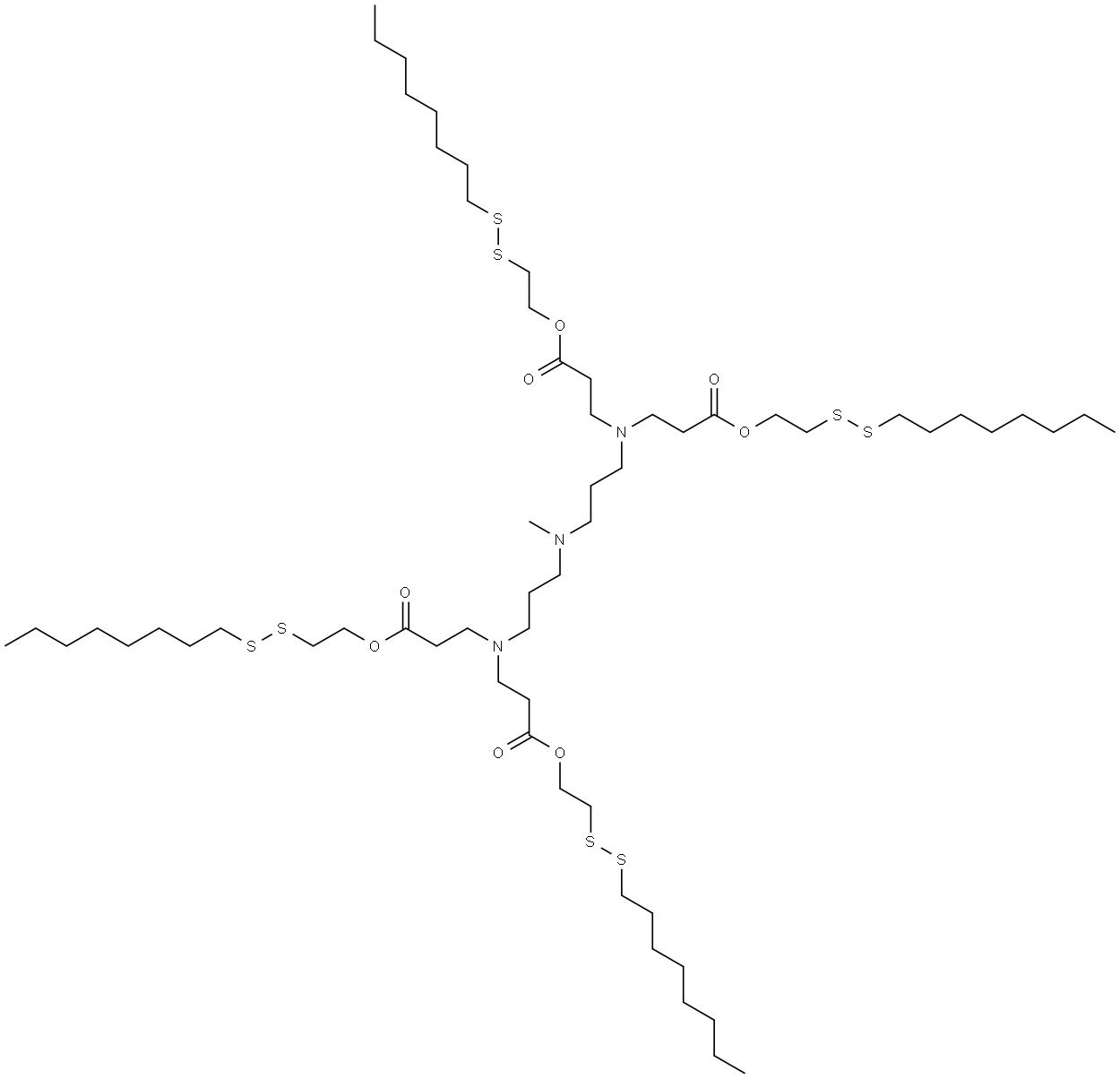 16-Oxa-19,20-dithia-4,8,12-triazaoctacosanoic acid, 8-methyl-4,12-bis[3-[2-(octyldithio)ethoxy]-3-oxopropyl]-15-oxo-, 2-(octyldithio)ethyl ester